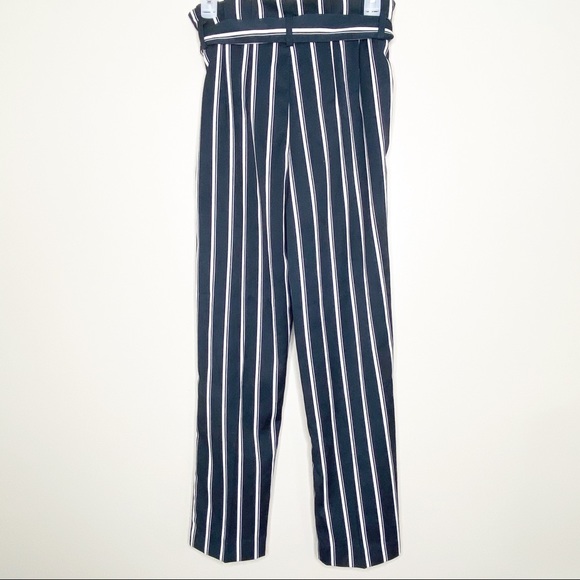 SOLD H&M Striped Blue High Waist Pants - Picture 3 of 5